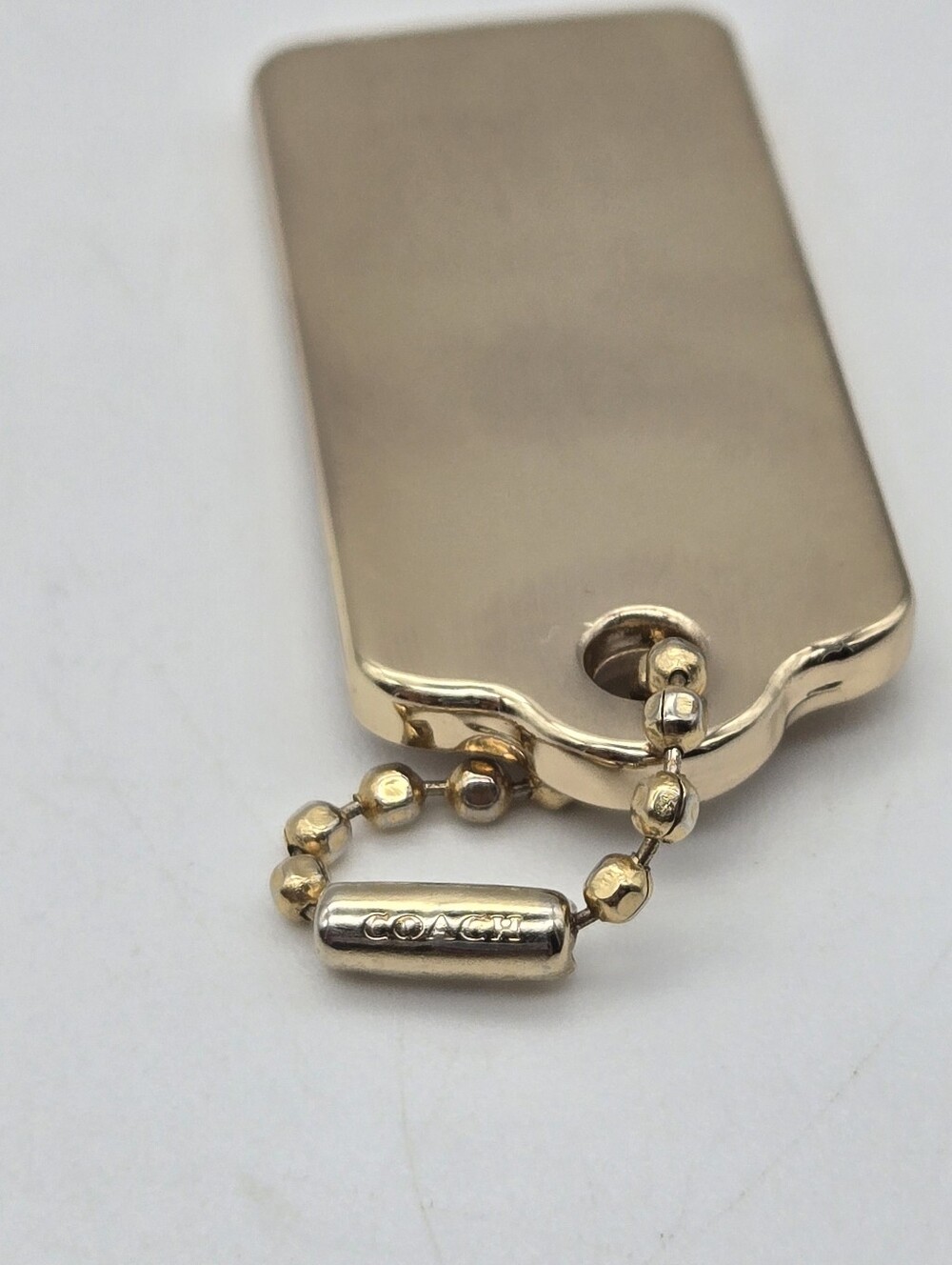 Coach Thick Gold 1.75" Metal Hangtag - Picture 6 of 11